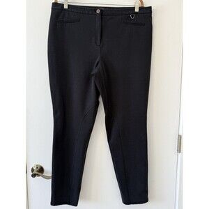 Talbots Dalton Pants Charcoal Black Sz 16 Equestrian Knit Academia Old Money